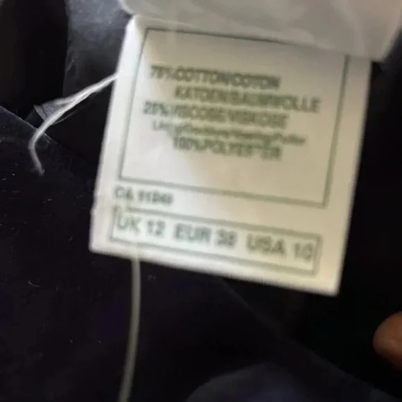 Vintage Laura Ashley dress SIZE US 10 UK 12 Navy velvet 1980's sexy goth - Picture 8 of 8